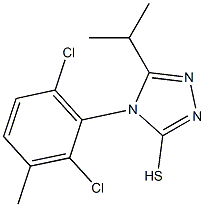 4-(2,6-dichloro-3-methylphenyl)-5-(propan-2-yl)-4H-1,2,4-triazole-3-thiol Struktur