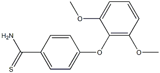 4-(2,6-dimethoxyphenoxy)benzene-1-carbothioamide Struktur