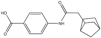 4-(2-{bicyclo[2.2.1]heptan-2-yl}acetamido)benzoic acid Struktur