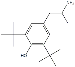 4-(2-aminopropyl)-2,6-di-tert-butylphenol Struktur