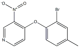 4-(2-bromo-4-methylphenoxy)-3-nitropyridine Struktur