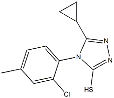 4-(2-chloro-4-methylphenyl)-5-cyclopropyl-4H-1,2,4-triazole-3-thiol Struktur