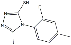 4-(2-fluoro-4-methylphenyl)-5-methyl-4H-1,2,4-triazole-3-thiol Struktur