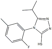 4-(2-fluoro-5-methylphenyl)-5-(propan-2-yl)-4H-1,2,4-triazole-3-thiol Struktur