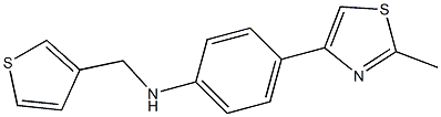 4-(2-methyl-1,3-thiazol-4-yl)-N-(thiophen-3-ylmethyl)aniline Struktur