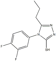 4-(3,4-difluorophenyl)-5-propyl-4H-1,2,4-triazole-3-thiol Struktur