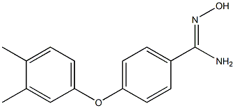 4-(3,4-dimethylphenoxy)-N'-hydroxybenzene-1-carboximidamide Struktur