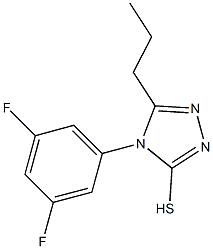 4-(3,5-difluorophenyl)-5-propyl-4H-1,2,4-triazole-3-thiol Struktur