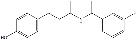 4-(3-{[1-(3-fluorophenyl)ethyl]amino}butyl)phenol Struktur