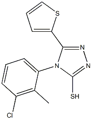 4-(3-chloro-2-methylphenyl)-5-(thiophen-2-yl)-4H-1,2,4-triazole-3-thiol Struktur