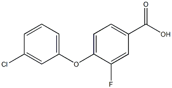 4-(3-chlorophenoxy)-3-fluorobenzoic acid Struktur