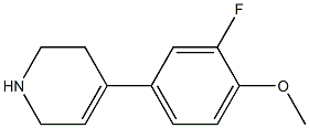 4-(3-fluoro-4-methoxyphenyl)-1,2,3,6-tetrahydropyridine Struktur