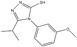 4-(3-methoxyphenyl)-5-(propan-2-yl)-4H-1,2,4-triazole-3-thiol Struktur