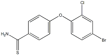 4-(4-bromo-2-chlorophenoxy)benzene-1-carbothioamide Struktur