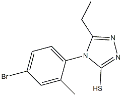 4-(4-bromo-2-methylphenyl)-5-ethyl-4H-1,2,4-triazole-3-thiol Struktur