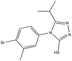 4-(4-bromo-3-methylphenyl)-5-(propan-2-yl)-4H-1,2,4-triazole-3-thiol Struktur