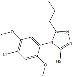 4-(4-chloro-2,5-dimethoxyphenyl)-5-propyl-4H-1,2,4-triazole-3-thiol Struktur