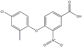 4-(4-chloro-2-methylphenoxy)-3-nitrobenzoic acid Struktur