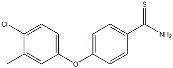 4-(4-chloro-3-methylphenoxy)benzene-1-carbothioamide Struktur