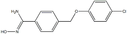 4-(4-chlorophenoxymethyl)-N'-hydroxybenzene-1-carboximidamide Struktur