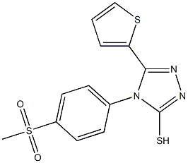 4-(4-methanesulfonylphenyl)-5-(thiophen-2-yl)-4H-1,2,4-triazole-3-thiol Struktur