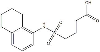 4-(5,6,7,8-tetrahydronaphthalen-1-ylsulfamoyl)butanoic acid Struktur