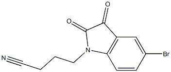 4-(5-bromo-2,3-dioxo-2,3-dihydro-1H-indol-1-yl)butanenitrile Struktur