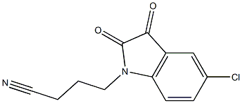 4-(5-chloro-2,3-dioxo-2,3-dihydro-1H-indol-1-yl)butanenitrile Struktur