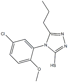 4-(5-chloro-2-methoxyphenyl)-5-propyl-4H-1,2,4-triazole-3-thiol Struktur