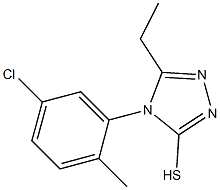 4-(5-chloro-2-methylphenyl)-5-ethyl-4H-1,2,4-triazole-3-thiol Struktur