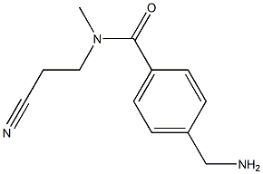 4-(aminomethyl)-N-(2-cyanoethyl)-N-methylbenzamide Struktur