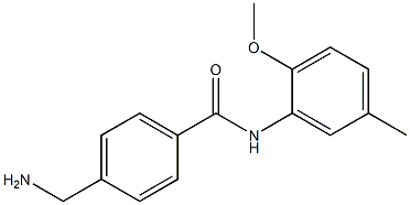 4-(aminomethyl)-N-(2-methoxy-5-methylphenyl)benzamide Struktur