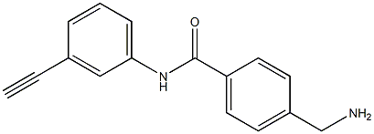 4-(aminomethyl)-N-(3-ethynylphenyl)benzamide Struktur