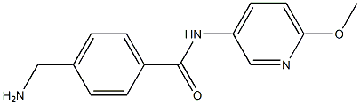 4-(aminomethyl)-N-(6-methoxypyridin-3-yl)benzamide Struktur