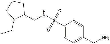 4-(aminomethyl)-N-[(1-ethylpyrrolidin-2-yl)methyl]benzenesulfonamide Struktur