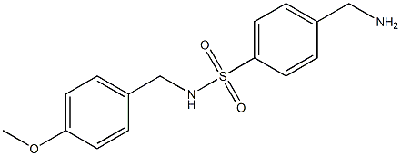 4-(aminomethyl)-N-[(4-methoxyphenyl)methyl]benzene-1-sulfonamide Struktur