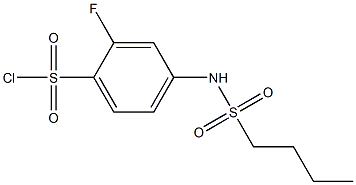 4-(butane-1-sulfonamido)-2-fluorobenzene-1-sulfonyl chloride Struktur