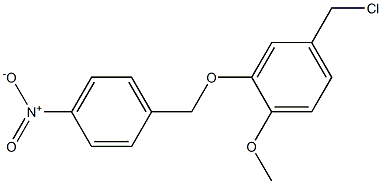 4-(chloromethyl)-1-methoxy-2-[(4-nitrophenyl)methoxy]benzene Struktur