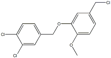 4-(chloromethyl)-2-[(3,4-dichlorophenyl)methoxy]-1-methoxybenzene Struktur