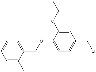 4-(chloromethyl)-2-ethoxy-1-[(2-methylphenyl)methoxy]benzene Struktur