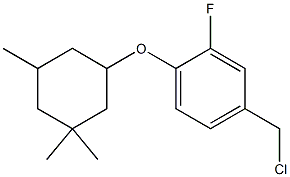 4-(chloromethyl)-2-fluoro-1-[(3,3,5-trimethylcyclohexyl)oxy]benzene Struktur