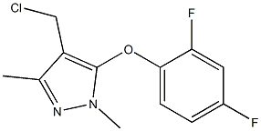 4-(chloromethyl)-5-(2,4-difluorophenoxy)-1,3-dimethyl-1H-pyrazole Struktur