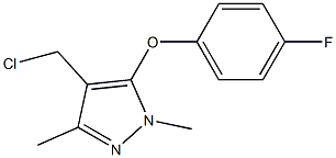 4-(chloromethyl)-5-(4-fluorophenoxy)-1,3-dimethyl-1H-pyrazole Struktur