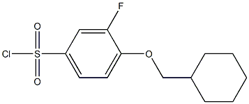 4-(cyclohexylmethoxy)-3-fluorobenzenesulfonyl chloride Struktur