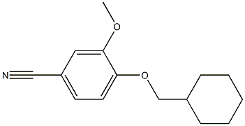 4-(cyclohexylmethoxy)-3-methoxybenzonitrile Struktur