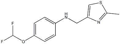 4-(difluoromethoxy)-N-[(2-methyl-1,3-thiazol-4-yl)methyl]aniline Struktur