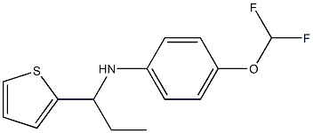 4-(difluoromethoxy)-N-[1-(thiophen-2-yl)propyl]aniline Struktur