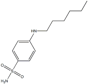 4-(hexylamino)benzene-1-sulfonamide Struktur