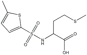 4-(methylsulfanyl)-2-[(5-methylthiophene-2-)sulfonamido]butanoic acid Struktur