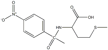 4-(methylsulfanyl)-2-[1-(4-nitrophenyl)acetamido]butanoic acid Struktur